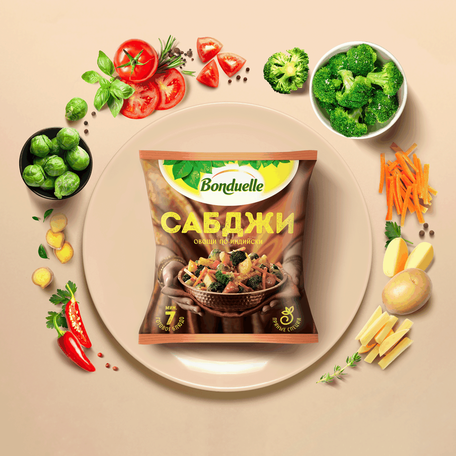 Смесь овощная BONDUELLE Сабджи, овощи по-индийски, 400г, предпросмотр