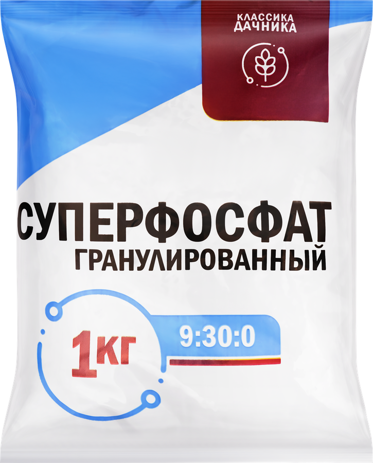 Удобрение минеральное Суперфосфат, гранулированное, 1кг