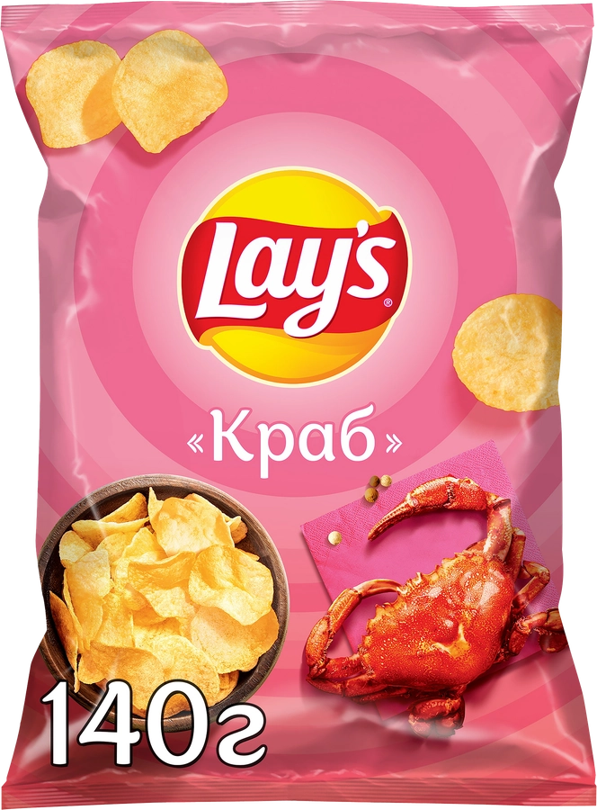 Чипсы картофельные LAY'S Краб, 140г