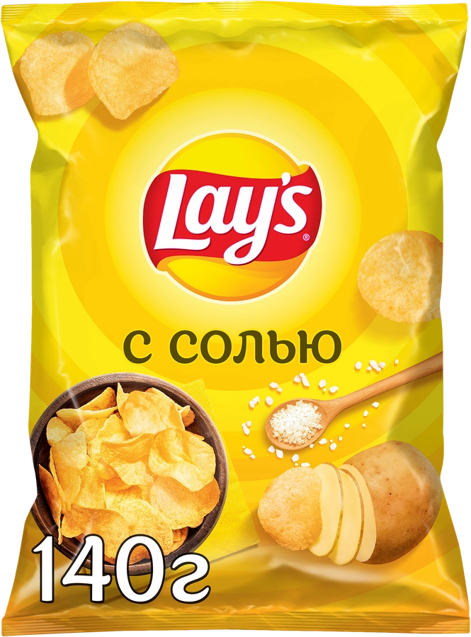 Чипсы картофельные LAY'S Натуральные, 140г