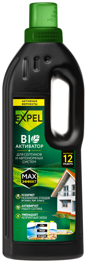 Биоактиватор для септиков и автономных систем EXPEL жидкий, Арт. TS10001, 750мл