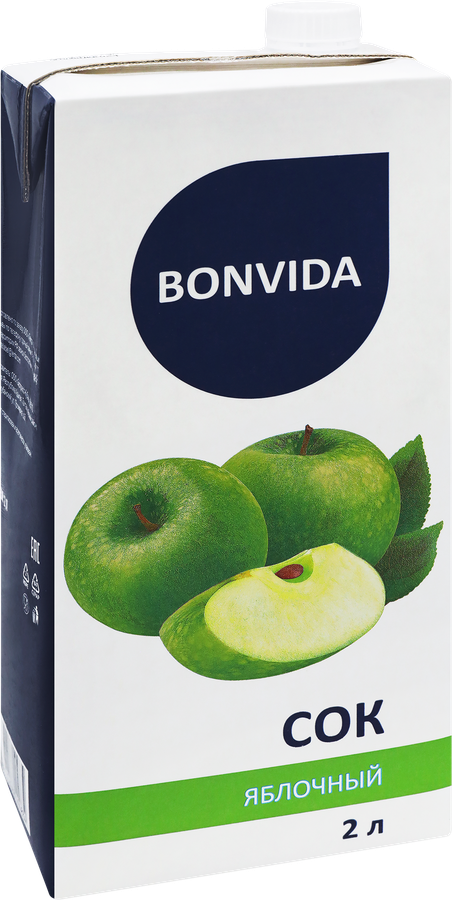 Сок BONVIDA Яблочный, 2л, превью