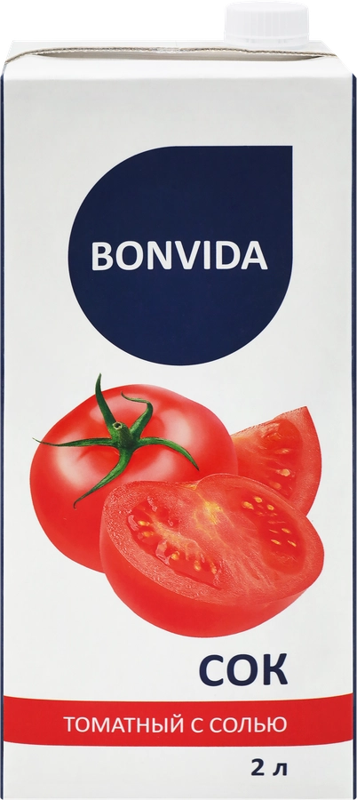 Сок BONVIDA Томатный с солью, 2л