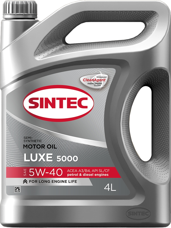 Масло моторное SINTEC Luxe 5000 5W-40 SL/CF, полусинтетическое, 4л