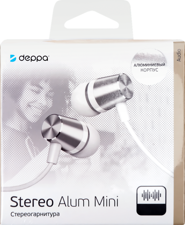 Стереогарнитура DEPPA Stereo Alum Mini/Pro, черная, Арт. 44183