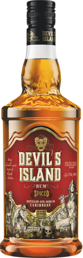 Ром DEVIL'S ISLAND Спайсд выдержанный 37,5%, 0.7л