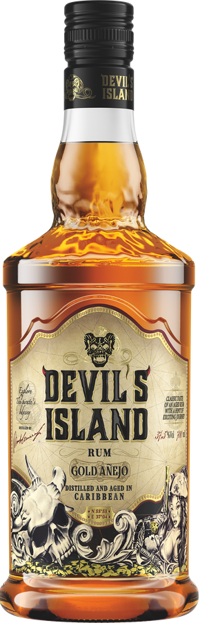 Ром DEVIL'S ISLAND Голд Аньехо выдержанный 37,5%, 0.7л