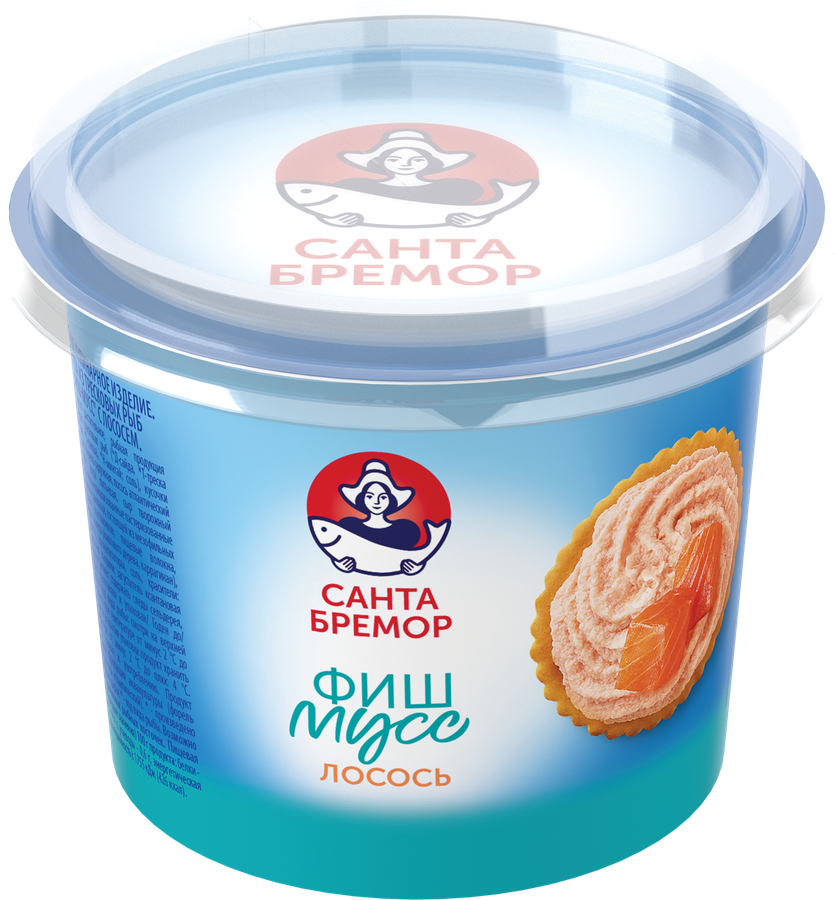 Паста из тресковых рыб САНТА БРЕМОР Фиш-мусс, с лососем, 140г