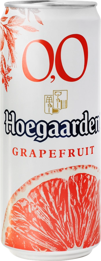 Напиток пивной безалкогольный HOEGAARDEN 0,0 Грейпфрут, 0.33л