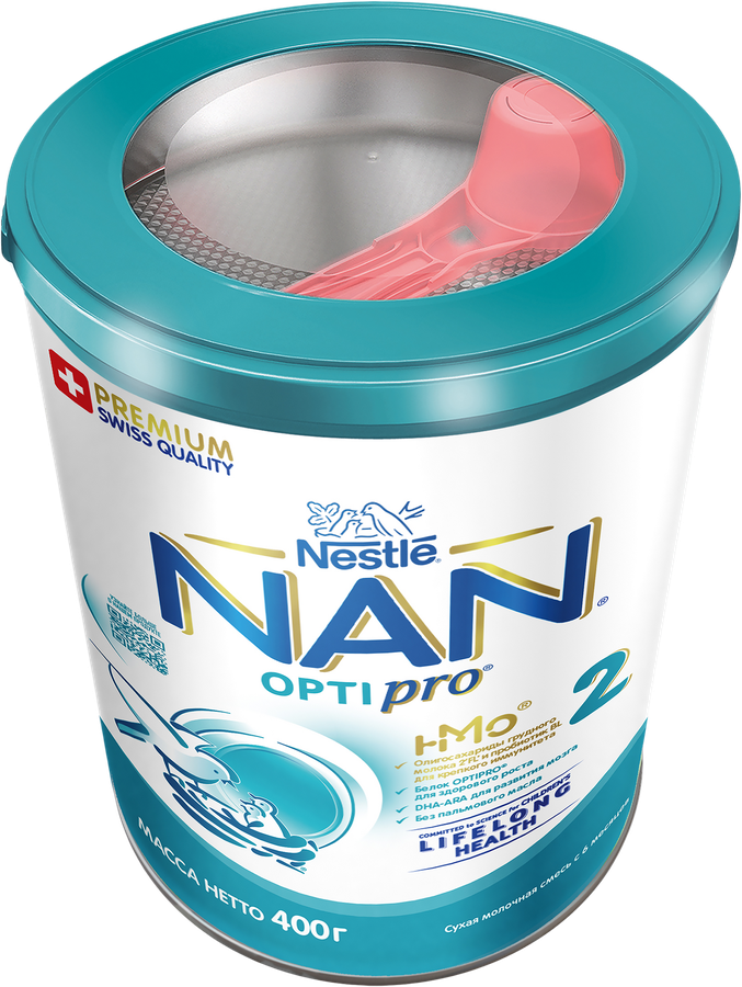 Смесь молочная для роста, иммунитета и развития мозга NAN 2 Optipro, с 6 месяцев, 400г, предпросмотр
