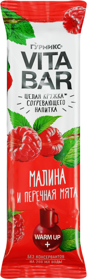 Основа для приготовления согревающего напитка ГУРМИКС Vita bar Малина и мята, 25мл