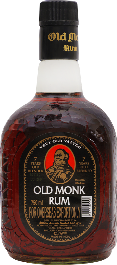 Ром OLD MONK выдержанный 7 лет 42,8%, 0.75л