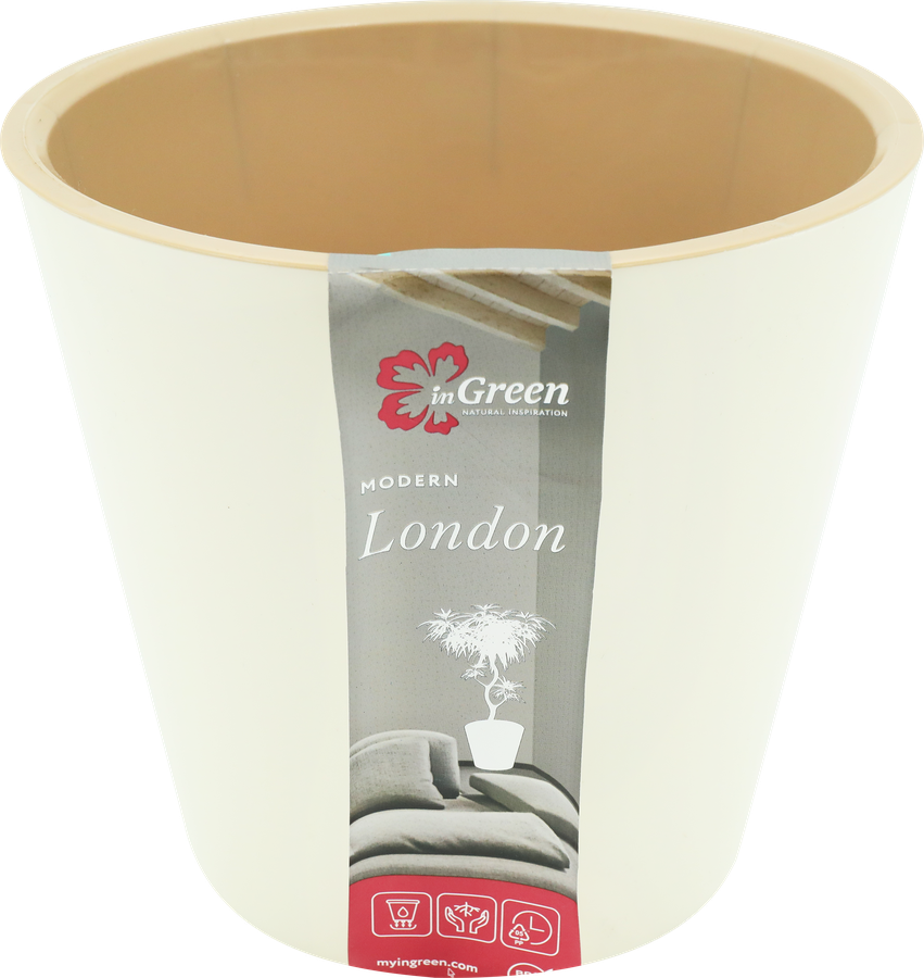 Горшок для цветов INGREEN London 3,3л d=19см, цвет сливочный, Арт. ING6251СЛВ