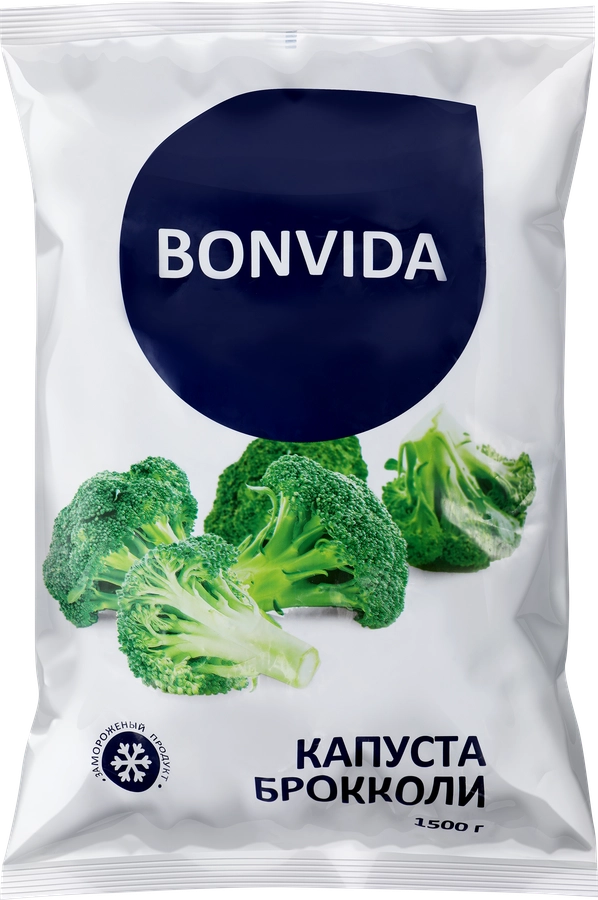 Капуста брокколи замороженная BONVIDA, 1,5кг