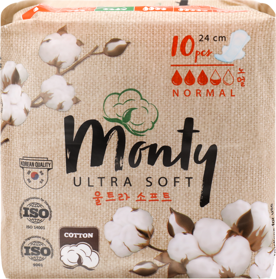 Прокладки MONTY Ultra Soft Normal Plus, 10шт