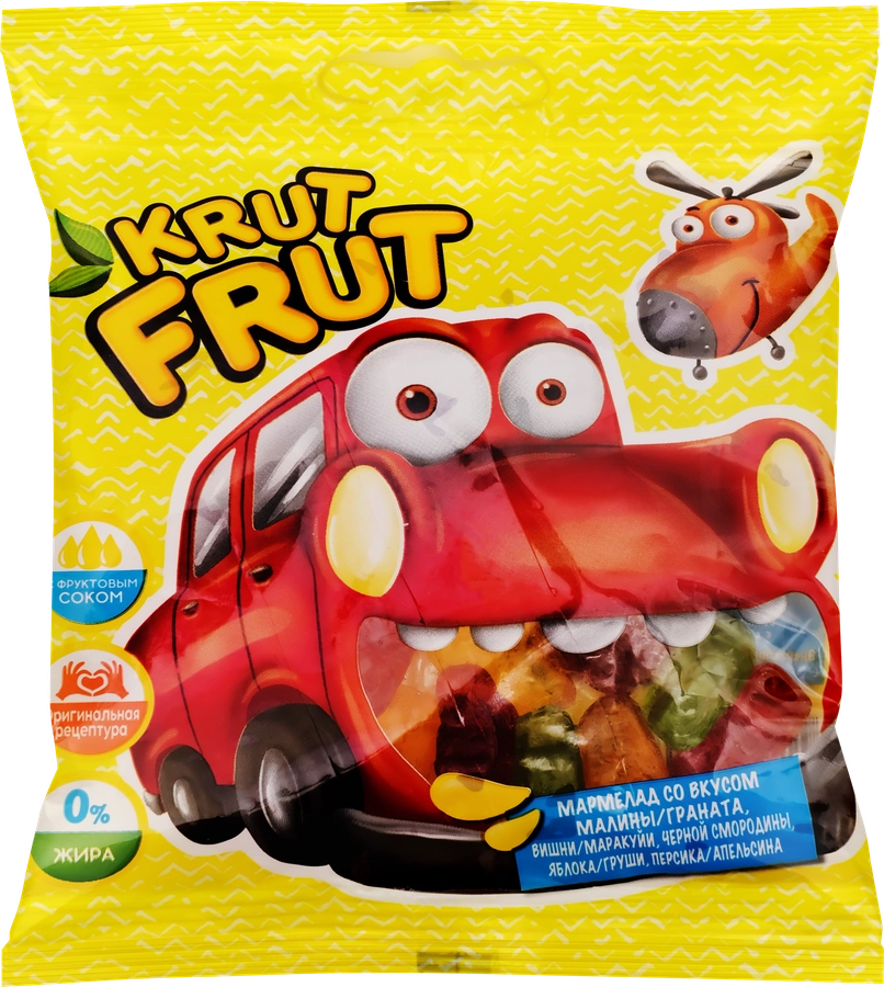 Мармелад жевательный KRUTFRUT Машинки, 70г