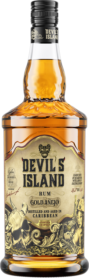 Ром DEVIL'S ISLAND Голд Аньехо выдержанный 37,5%, 1л