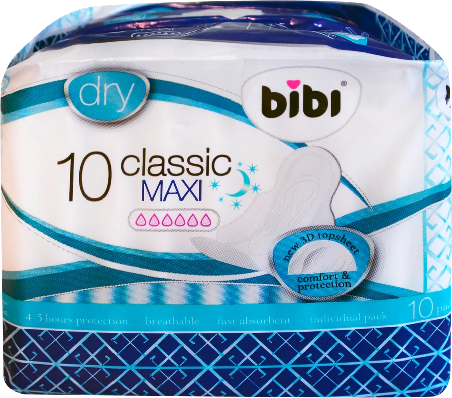 Прокладки BIBI Classic Maxi Dry, 10шт