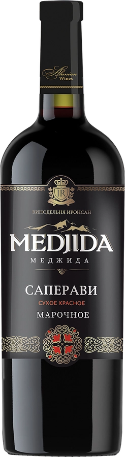 Вино MEDJIDA Саперави сортовое марочное красное сухое, 0.75л