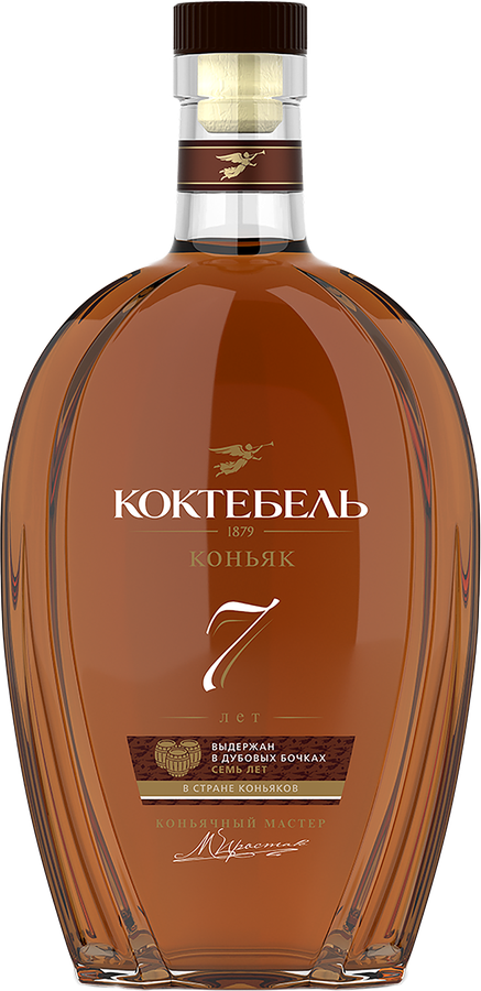 Коньяк КОКТЕБЕЛЬ 7 лет выдержанный КВ 40%, 0.5л