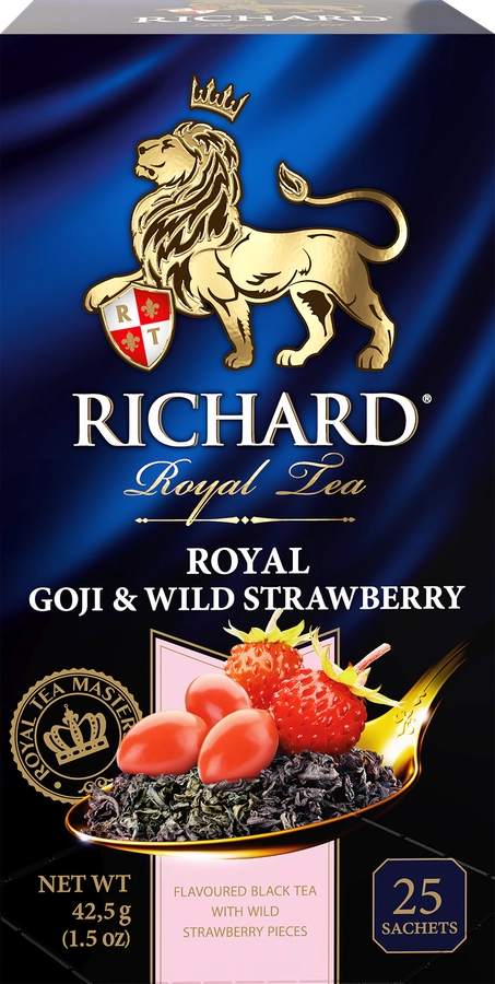 Чай черный RICHARD Royal Goji&Wild Strawberry арома, 25пак