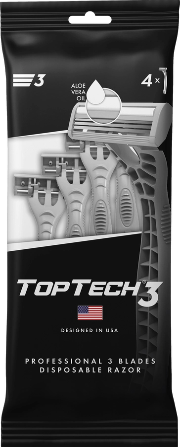 Бритва одноразовая TOPTECH 3, 4шт