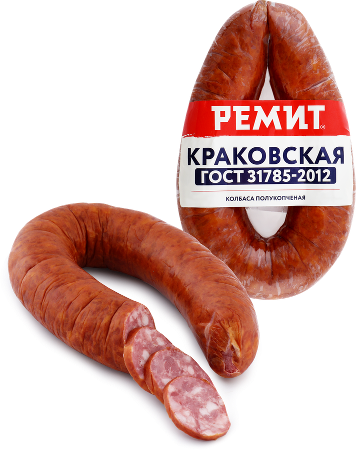 Колбаса полукопченая РЕМИТ Краковская ГОСТ, 350г