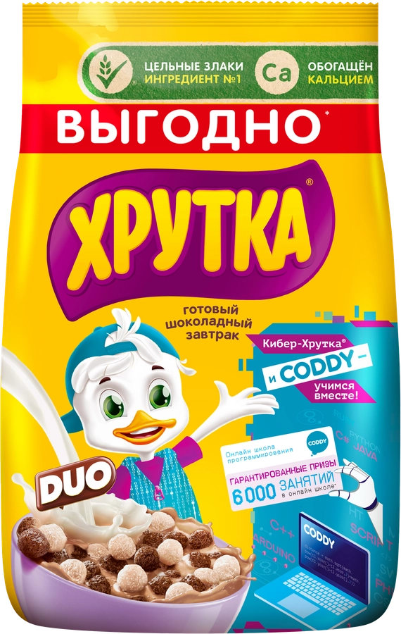 Готовый завтрак ХРУТКА Duo, шарики, 650г