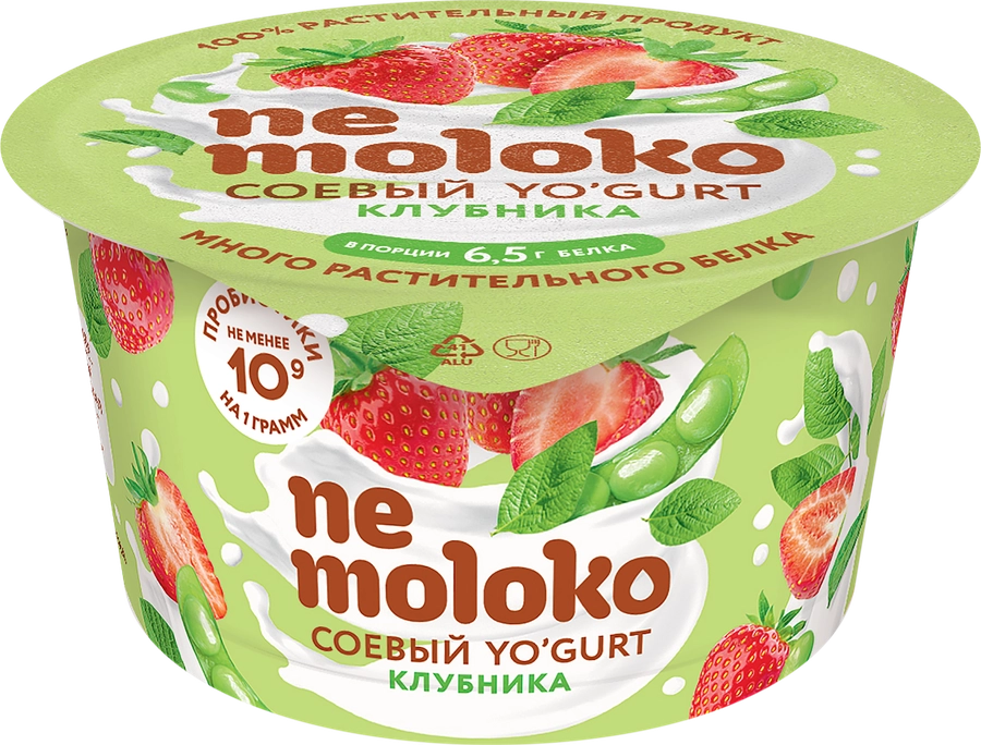 Продукт соевый NEMOLOKO Yo'gurt Клубника, 130г