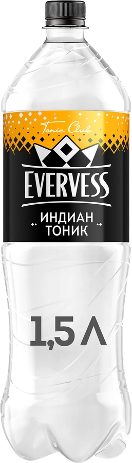 Напиток EVERVESS Тоник Индиан Тоник сильногазированный, 1.5л