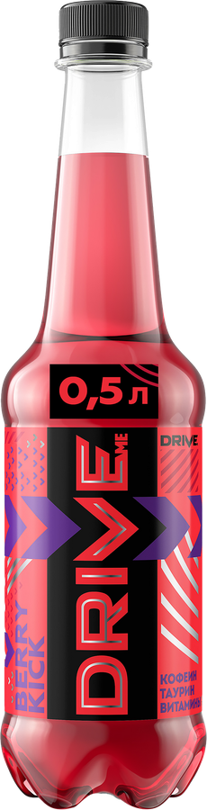 Напиток энергетический DRIVE ME Ягодный вкус тонизирующий газированный, 0.5л