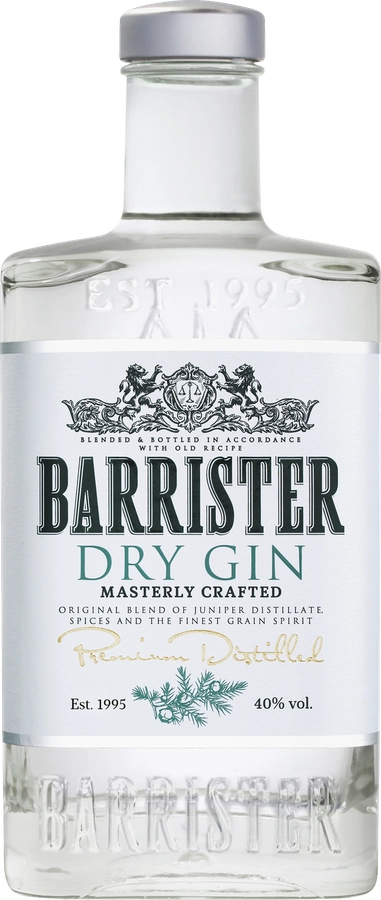 Джин BARRISTER Dry 40%, 0.7л