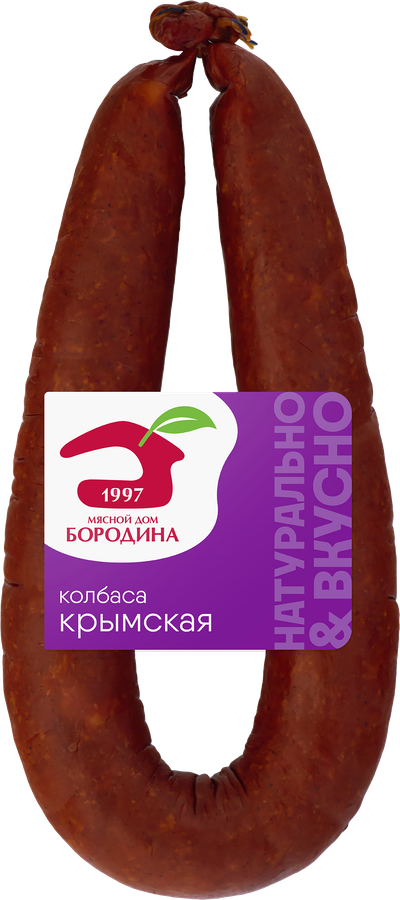 Колбаса полукопченая МД БОРОДИНА Крымская, категория В, 500г