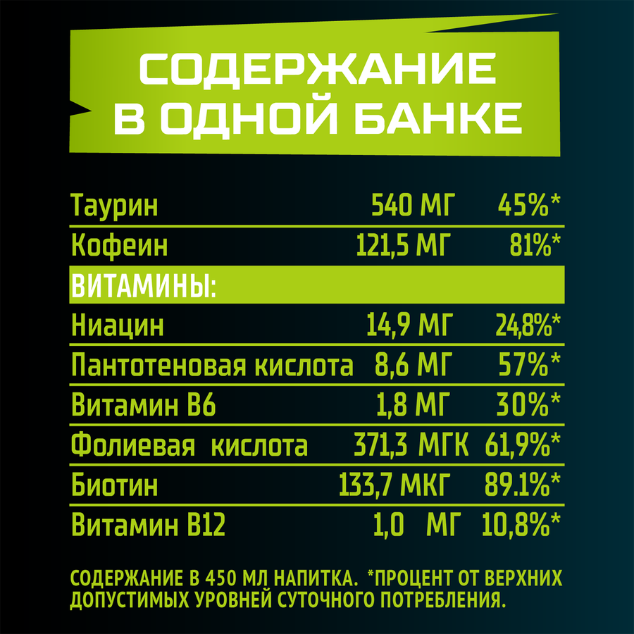 Напиток тонизирующий FLASH UP Мятный лайм тонизирующий витаминизированный газированный, 0.45л, превью