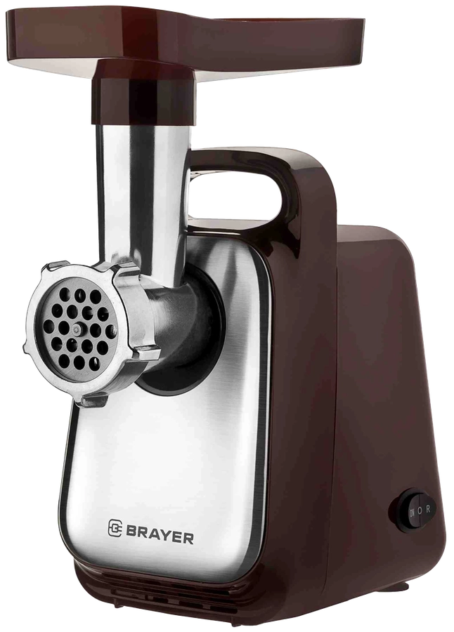 Мясорубка BRAYER 1300Вт, 2 диска, 3 насадки, отсек для хранения, толкатель Арт. BR1601