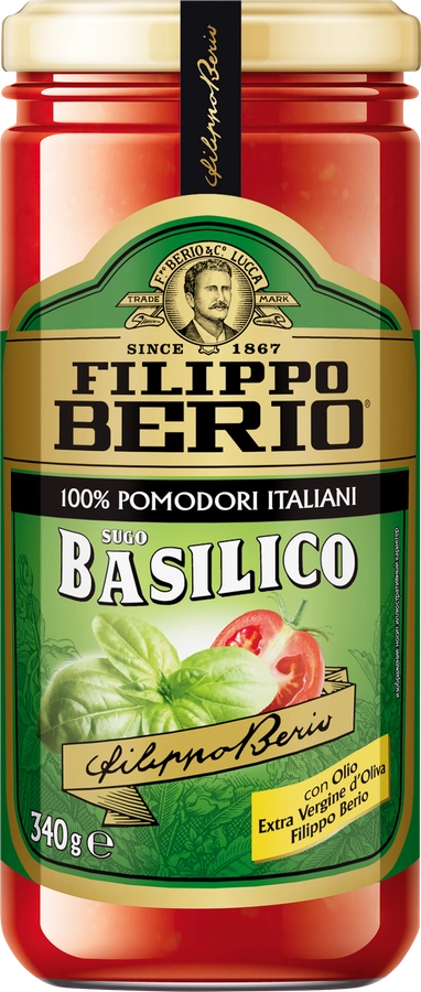 Соус томатный FILIPPO BERIO с базиликом, 340г