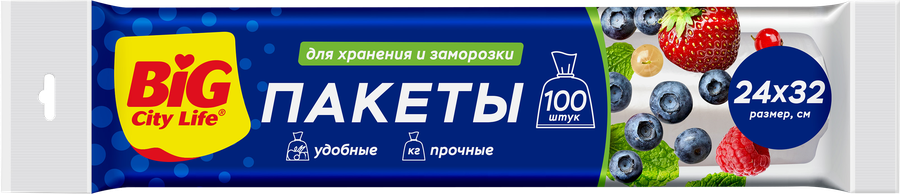 Пакеты для хранения BIG CITY LIFE Арт. 14410070, 100шт