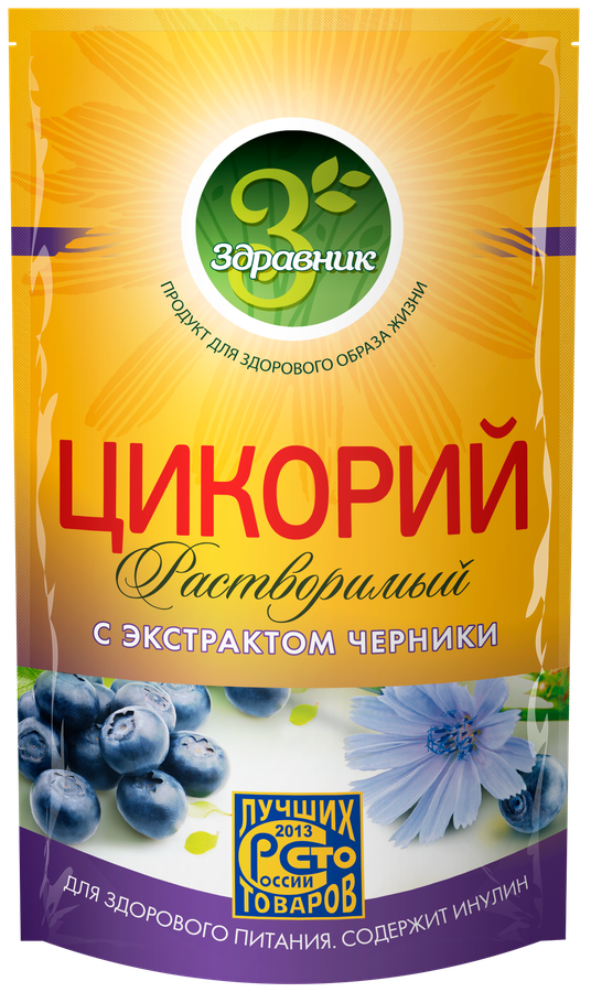 Цикорий растворимый ЗДРАВНИК с экстрактом черники, 85г