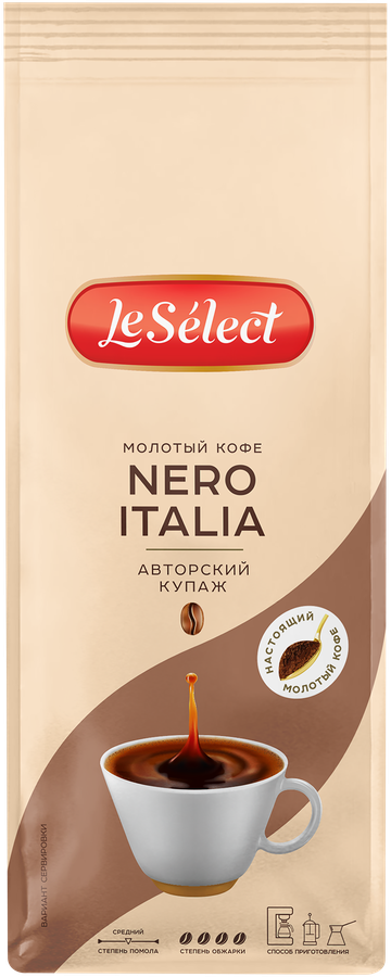 КофемолотыйLESELECTNeroItaliaнатуральный,200г