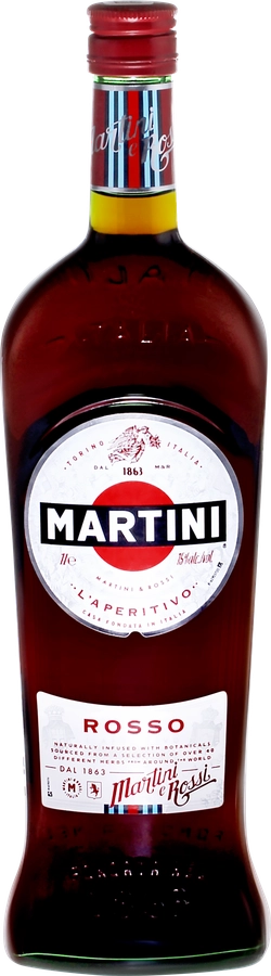 Напиток ароматизированный MARTINI Rosso виноградосодержащий из виноградного сырья красный сладкий, 1л