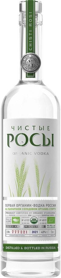 Водка ЧИСТЫЕ РОСЫ 40%, 1л