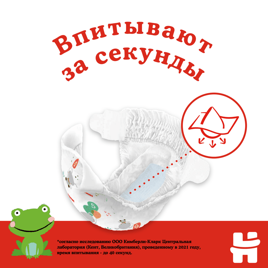 Подгузники HUGGIES Classic 4 7–18кг, 68шт, превью