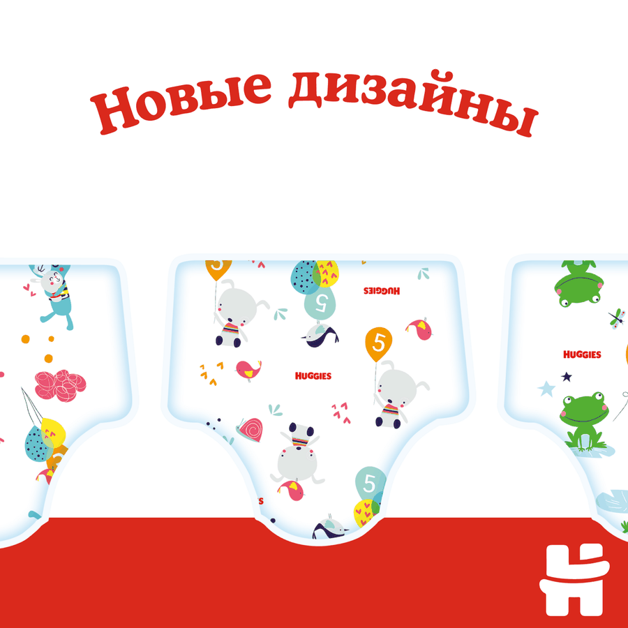 Подгузники HUGGIES Classic 4 7–18кг, 68шт, предпросмотр
