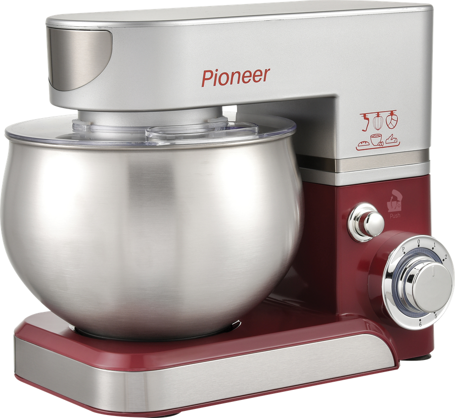 Миксер планетарный PIONEER MX322, blue marine/white/wine maroon