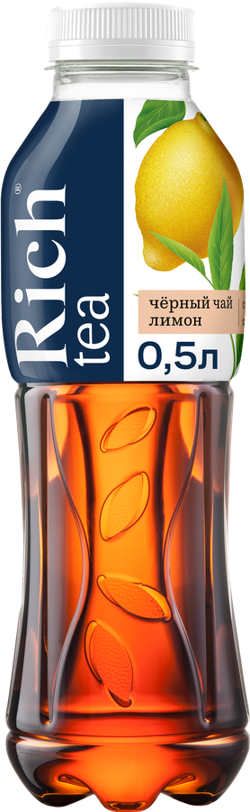 Напиток RICH Черный чай Лимон, 0.5л