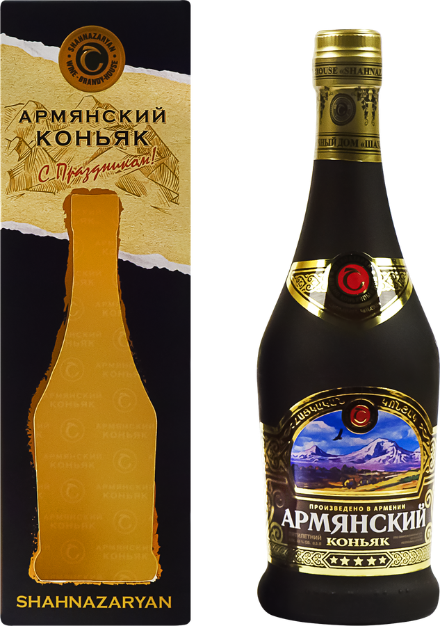 Коньяк АРМЯНСКИЙ 5 лет ординарный 40%, п/у, 0.5л