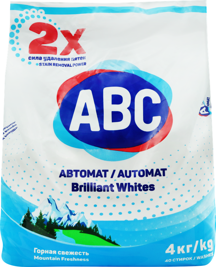 Стиральный порошок ABC Горная свежесть, 4кг
