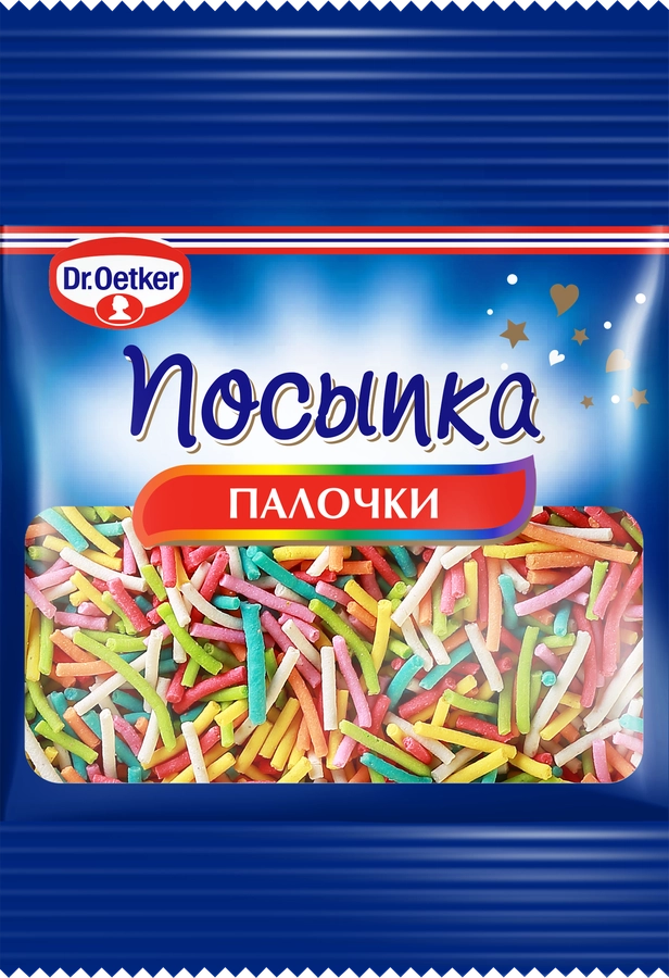 Посыпка кондитерская DR.OETKER Палочки цветные, 10г