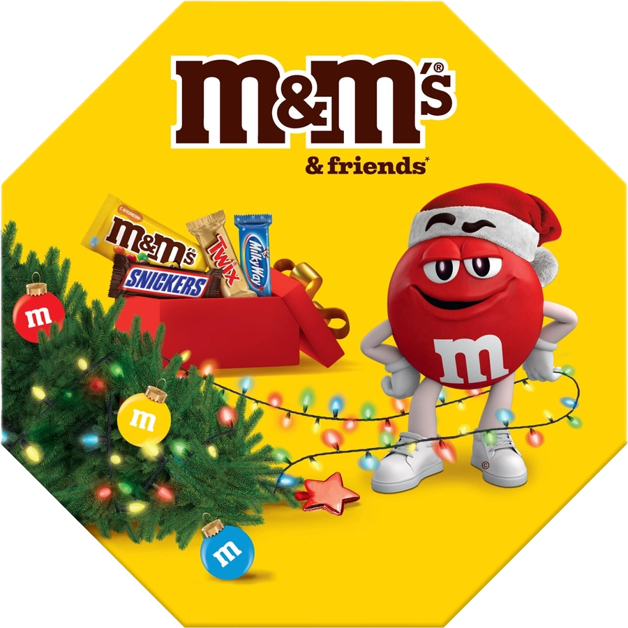 Набор подарочный M&M'S Friends Шкатулка, новогодние сладости, 80г