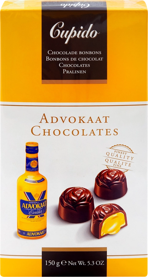 Конфеты шоколадные CUPIDO Egg liqueur с алкогольной начинкой, 150г